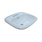 Lavamano Olympus O2 de empotrar blanco American Standard, vista superior diagonal de la pieza sanitaria
