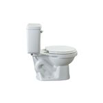 Sanitario Ecoline 2 piezas redondo de palanca blanco American Standard, vista lateral completa del equipo
