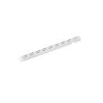 Riel vertical ShelfTrack 122 cm blanco ClosetMaid, vista en perspectiva del perfil con ranuras horizontales