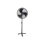 Abanico de pedestal industrial Nimbus de 26 pulgadas y 7200 CFM, equipo completo en color negro con base cruciforme