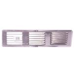 Parrilla de ventilación de aluminio Nimbus de 4 x 16 pulgadas, vista frontal del panel con rejilla y ranuras