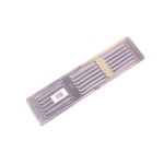 Parrilla de ventilación de aluminio Nimbus 4 x 16 pulgadas, vista diagonal superior con rejilla y etiqueta blanca