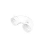 Trampa PVC para baño de 4 pulgadas Durman, vista lateral del accesorio blanco en forma de U