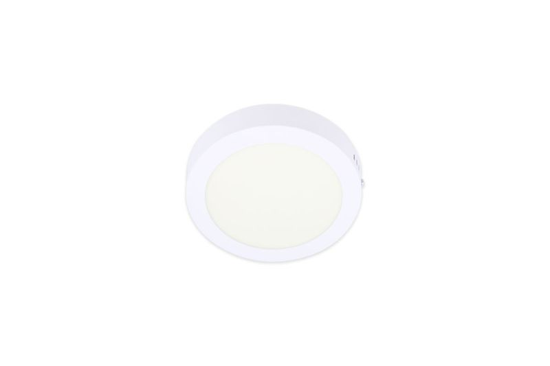 Luminaria sobreponer LED Ankaa II blanco redondo 12 W 720 lm 3000 K 100-240 V Tecnolite, vista frontal del difusor circular