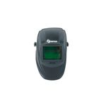 Máscara electrónica para soldar clásica Infra, vista frontal en color negro con visor rectangular verde