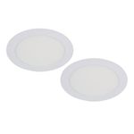 Luminaria empotrable redonda 2 pack 18 W 6000 K blanca General Lighting, dos lámparas circulares vistas desde arriba