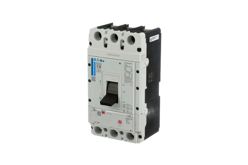 Main breaker tipo PDG3 (KD) 3x300A 600V CH Eaton, vista lateral del interruptor en color gris y negro