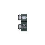 Torre de lavado AI Direct Drive a gas 22/25 kg verde LG, vista frontal con ambas puertas abiertas