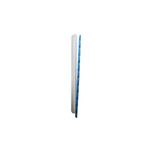 Luminaria LED 705 UL 96 pulgadas 2x36W Sylvania, vista lateral del perfil delgado y el tubo LED azul al lado