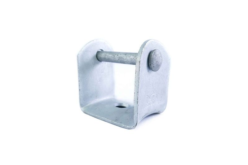 Soporte para aislador de carrete base ancha PLH, pieza metálica galvanizada en forma de U con perno transversal