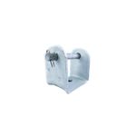 Soporte para aislador de carrete base ancha PLH, detalle del perno con pasador de seguridad en metal galvanizado