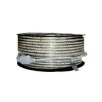 Cinta LED azul 100 mts IP65 Sylvania, rollo blanco con cable de conexión envuelto en plástico