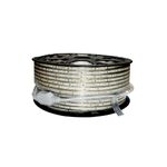 Cinta LED azul 100 mts IP65 Sylvania, rollo completo con cable de alimentación y conector blanco