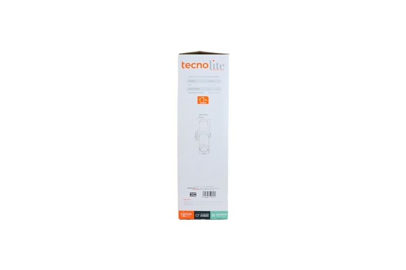 Luminaria de pared exterior moderna Toledo I Tecnolite gris E27 2 luces 20W, empaque rectangular blanco con ilustración