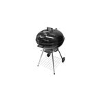 Barbacoa de carbón kettle 22 pulgadas Grill Mark, vista completa en color negro con patas metálicas y ruedas