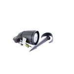 Reflector LED exterior Wally 2 6 W 4000 K 100-277 V IP65 Sylvania, vista lateral con estaca de montaje y cables