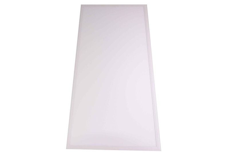 Panel LED 2x4 Sylvania 50 W 6800 lm 6000 K, vista frontal de la luminaria rectangular blanca