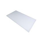 Panel LED 2x4 Sylvania 50 W 6800 lm 6000 K, vista aérea diagonal del difusor blanco rectangular
