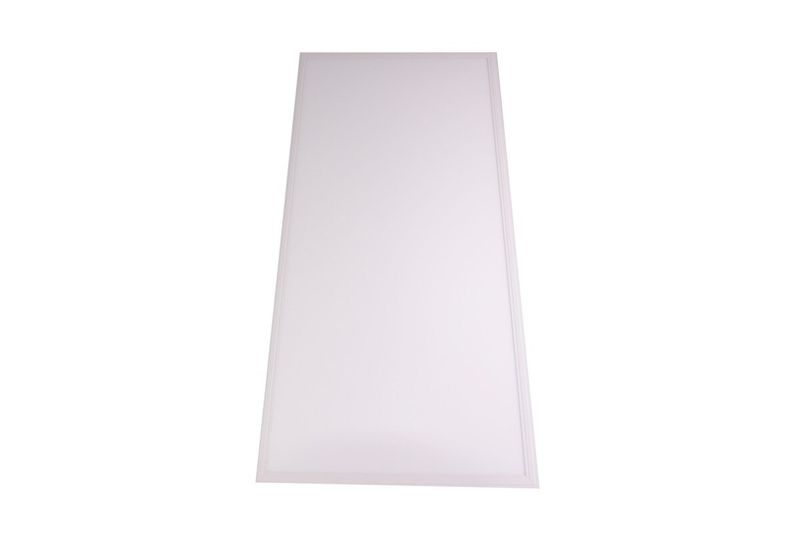 Panel LED 2x4 Sylvania 50W 6800LM 6000K, vista frontal del panel blanco rectangular