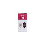 Luminaria de pared exterior clásico Ikelite negro E27 1 luz 40W, empaque de cartón rojo con imágenes del producto