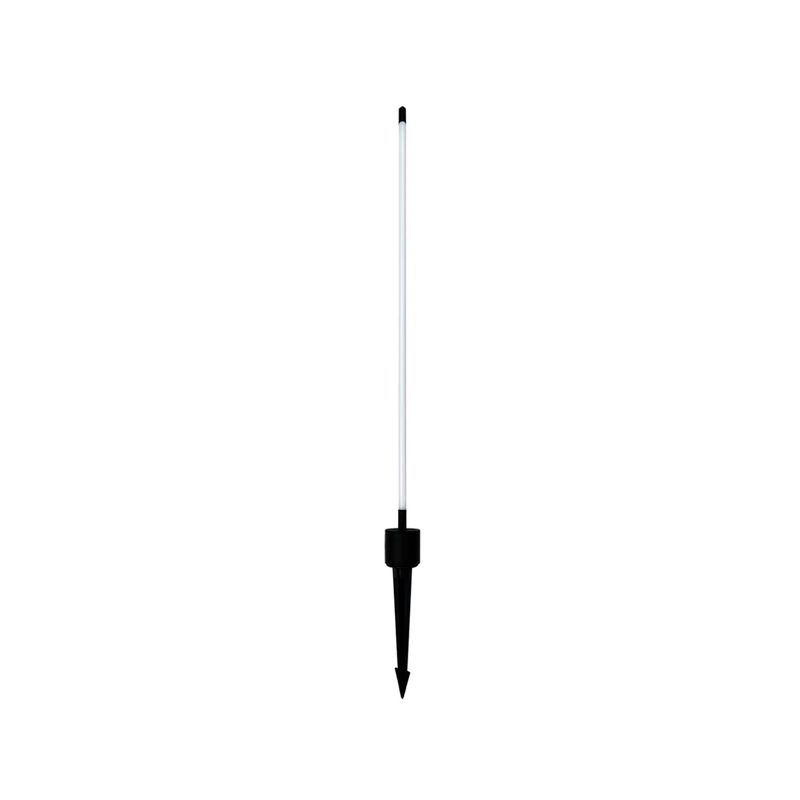Luminaria de estaca exterior Gras II 7 W 3000 K 580 L IP65 IK05 negro Tecnolite, detalle de la estaca metálica y el clavo
