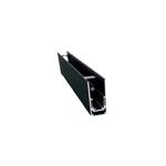 Riel magnético sobreponer Magnetrack Pro 1 metro negro Construlita, vista en perspectiva del perfil metálico