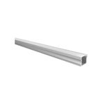 Perfil aluminio striplights sobreponer muro/techo 3 mts plateado Construlita, vista diagonal del riel extruido