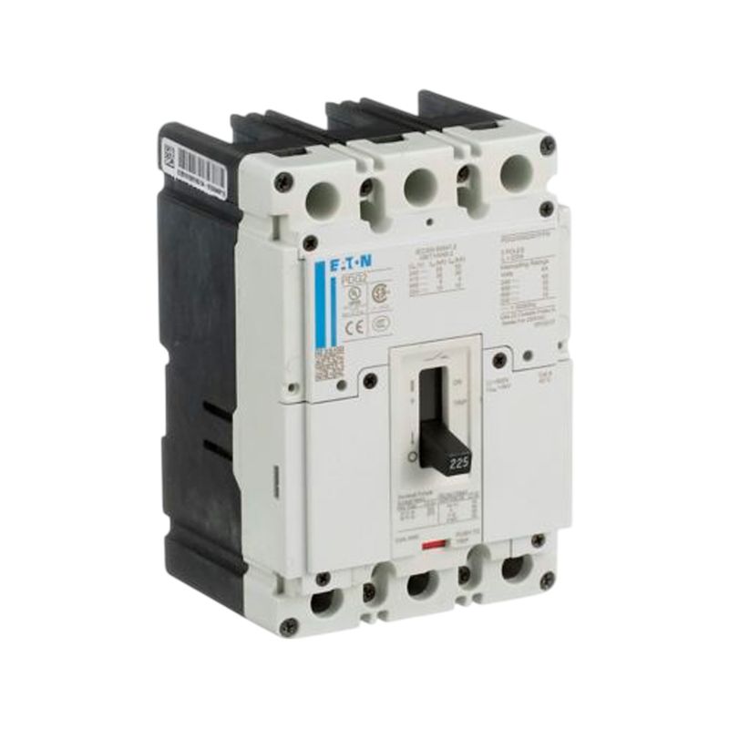 Main breaker tipo PDG3 (KD) 3x175A 600V CH Eaton, vista frontal del dispositivo eléctrico en color blanco y negro