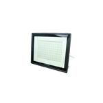 Reflector LED flood light slim 100 W 8000 lm 6500 K negro Ilukon, vista frontal del panel con diodos LED y cables