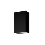 Luminaria de pared LED aplique cuad Scogliere-E 2L GU10 5W IP44 mod 74023 negra Eglo, vista frontal inferior del aplique