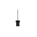 Lámpara bombillo colgante interior Capoliveri-E 1L E27 40W Mod 74053 Eglo, vista frontal del soporte negro y el cable