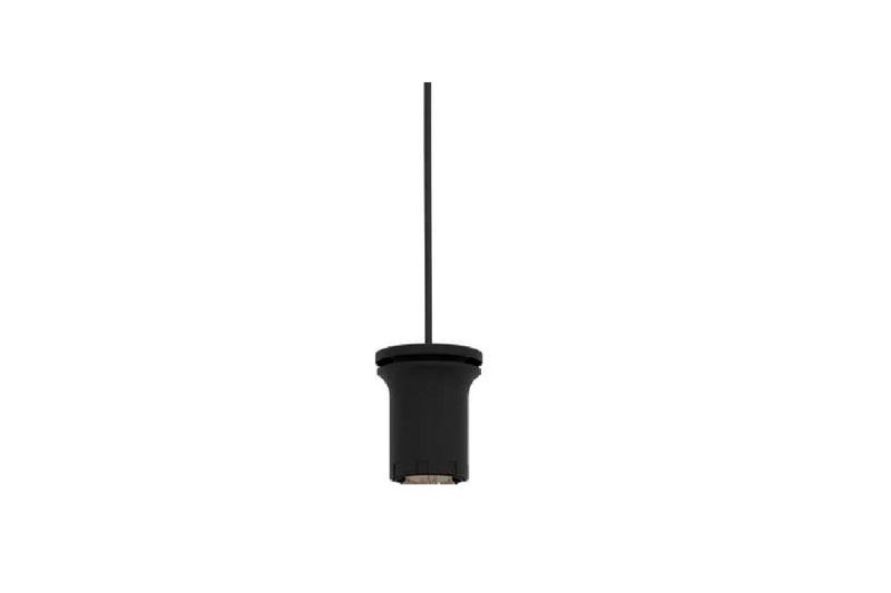 Lámpara bombillo colgante interior Capoliveri-E 1L E27 40W Mod 74053 Eglo, vista frontal del soporte negro y el cable