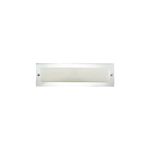 Lámpara de pared de baño espejo Ikelite de 2 luces E14 40W in&out, vista frontal con acabado cromado y difusor blanco