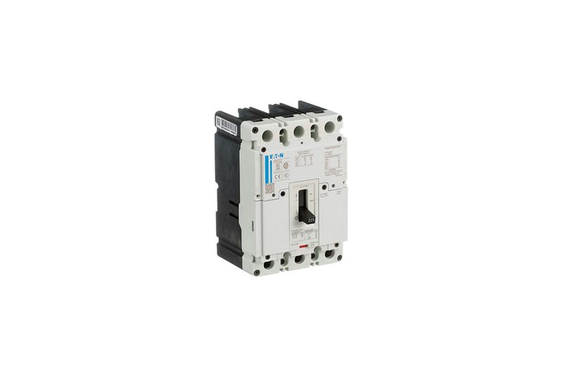 Main breaker tipo PDG2 (FD) 3x150A 600V CH Eaton, vista lateral del interruptor en color blanco y negro