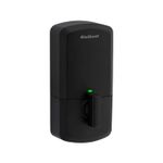 Cerradura digital Halo Select WiFi/Matter negro mate Kwikset, vista lateral del módulo electrónico con luz verde encendida